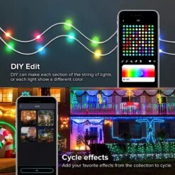 XLight - Éclairage De Noël RVB De 10 Mètres - Télécommande Incluse - Bluetooth Et Application -Jingle Bells Boutique 1200x1200 537