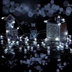 Éclairage De Fête De Fête - Éclairage De Noël De Jardin - Guirlandes Lumineuses - Lumières De Fête - Pour L'intérieur Et L'extérieur - Avec Télécommande - 10 M - Blanc Froid -Jingle Bells Boutique 1200x1200 557