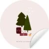 Wallpaper Circle - Sapins De Noël - Cadeaux - Hiver - Citation - 50x50 Cm - Wall Circle - Auto-adhésif - Wallpaper Sticker -Jingle Bells Boutique 1200x1200 56