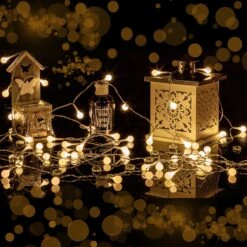 Éclairage De Fête De Fête - Éclairage De Noël De Jardin - Guirlandes Lumineuses - Lumières De Fête - Pour L'intérieur Et L'extérieur - Avec Télécommande - 10 M - Blanc Chaud -Jingle Bells Boutique 1200x1200 575