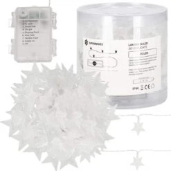 Lumières De Éclairage De Noël Springos | Étoile | Intérieur & Extérieur | 5 M Cordon Compris | Batterie | 50 LED | Blanc Chaud -Jingle Bells Boutique 1200x1200 605