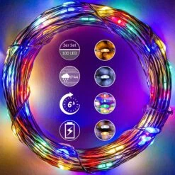 Éclairage De Noël Décorations De Noël - Éclairage De Noël Éclairage De Noël Extérieur - Set De 2 Pièces - Sur Batterie - Pour Intérieur Et Extérieur - 20 M - Multicolore 12 Éclairage De Noël Décorations De Noël - Éclairage De Noël Éclairage De Noël Extérieur - Set De 2 Pièces - Sur Batterie - Pour Intérieur Et Extérieur - 20 M - Multicolore -Jingle Bells Boutique 1200x1200 620