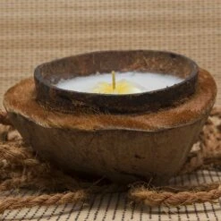 Balivie - Bougie - Bougie Parfumée - Bougie Coco - En Peel - Baliflower - Wit - Aroma Coco - Décoration De Noël