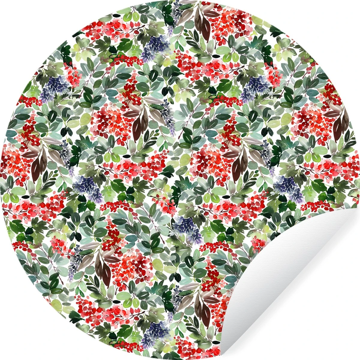 WallCircle - Stickers Muraux - Cercle Papier Peint - Aquarelle - Noël - Gui - 140x140 Cm - Cercle Mural - Auto Adhésif - Autocollant Rond Papier Peint 3 WallCircle - Stickers Muraux - Cercle Papier Peint - Aquarelle - Noël - Gui - 140x140 Cm - Cercle Mural - Auto Adhésif - Autocollant Rond Papier Peint