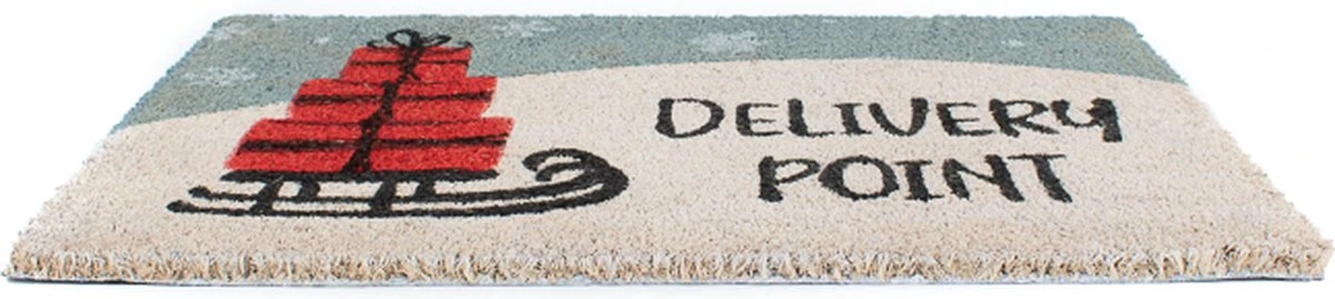 Paillasson - Paillasson - Tapis De Noël - Noël Avec Traîneau Point De Livraison - 60cm X 40cm X 1.5cm (LxlxH) - Rouge, Blanc Et Noir 8 Paillasson - Paillasson - Tapis De Noël - Noël Avec Traîneau Point De Livraison - 60cm X 40cm X 1.5cm (LxlxH) - Rouge, Blanc Et Noir – Image 6