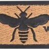 Paillasson Abeilles En Caoutchouc De Noix De Coco - 75 Cm X 24,8 Cm - Paillasson - Tapis - Antidérapant - Pour Intérieur Et Extérieur - Cadeau - Cadeau - Cadeau - Nouvel An - Noël - Anniversaire