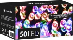 Lumières De Éclairage De Noël Springos | 5.5m | Batterie | 50 LED | Multicolore -Jingle Bells Boutique 1200x661