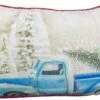 Coussin Décoratif - Sierkussen De Noël Avec Voiture Décorée Chevrolet Astuce De Noël - Blauw - 30 Cm X 50 Cm