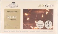 LED De Noël En Koper Avec Minuterie 20 Lumières LED 1 Mètre - Éclairage D'ambiance En Fil De Cuivre - Décorations De Noël - Pour Usage Intérieur Et Extérieur