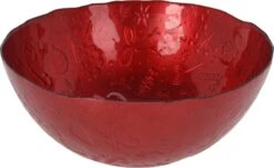 Coupe De Décoration De Noël/coupe à Fruits - D28 Cm - Rouge - Verre - Rond