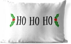 Coussins D'extérieur - Jardin - Citation De Noël Ho Ho Ho Avec Un Fond Blanc - 60x40 Cm