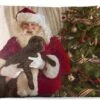 Coussins D'extérieur - Jardin - Père Noël Avec Un Chien Marron Dans Ses Mains - 50x30 Cm -Jingle Bells Boutique 1200x747 16