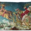 Coussins D'extérieur - Jardin - Père Noël Vintage Avec Traîneau Volant - 50x30 Cm
