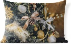 Coussins D'extérieur - Jardin - Gros Plan Sur Des Décorations De Sapin De Noël - 60x40 Cm