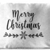 Coussins D'extérieur - Jardin - Citation De Noël Joyeux Noël Sur Fond Blanc - 50x30 Cm