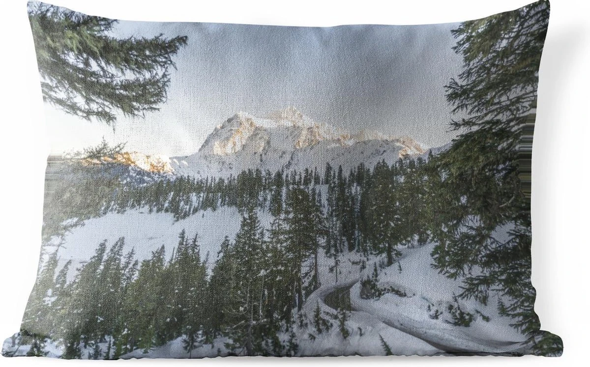Coussins D'extérieur - Jardin - Une Route De Montagne Avec Vue Sur Le Paysage Américain à Noël - 60x40 Cm 3 Coussins D'extérieur - Jardin - Une Route De Montagne Avec Vue Sur Le Paysage Américain à Noël - 60x40 Cm