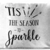 Coussins D'extérieur - Jardin - Citation De Noël C'est La Saison De Scintiller Sur Fond Blanc - 50x30 Cm