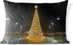 Coussins D'extérieur - Jardin - Un Immense Sapin De Noël Aux Etats-Unis - 60x40 Cm