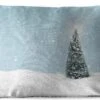 Coussins D'extérieur - Jardin - Un Sapin De Noël Dans Un Paysage Enneigé Et Un Ciel Bleu - 60x40 Cm