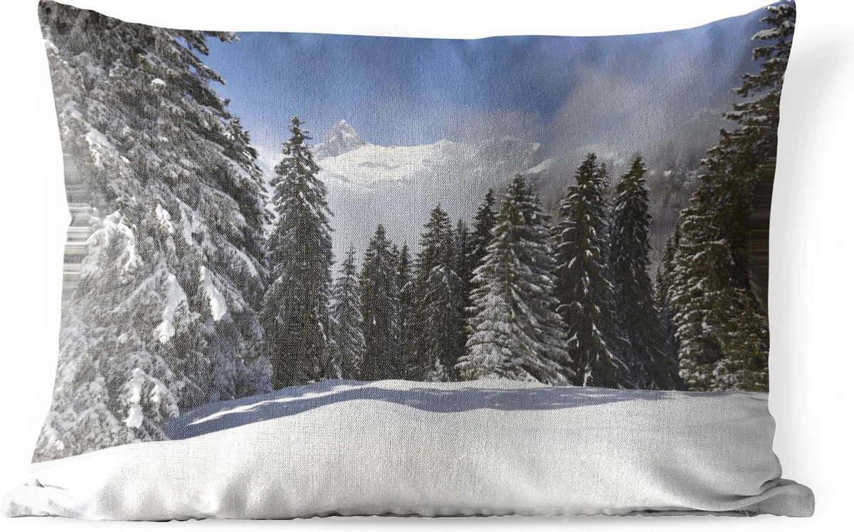 Coussins D'extérieur - Jardin - Les Arbres Enneigés Des Montagnes Créent Une Ambiance De Noël - 50x30 Cm 3 Coussins D'extérieur - Jardin - Les Arbres Enneigés Des Montagnes Créent Une Ambiance De Noël - 50x30 Cm