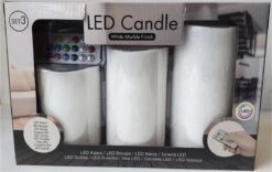 LED Kaarsen SET 3 Pièces SANS PILES, Changement De Couleur - Bougie - Bougies - Bougie Allumée - Bougies De Noël - Groot - Grande Bougie
