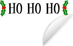 Citation De Noël Ho Ho Ho Sur Fond Blanc Sticker Mural Cercle Mural - 100x100 Cm - Peinture Ronde - Cercle De Papier Peint - Cercle Mural - Cercle Vivant - Autocollant Et Découpe Ronde