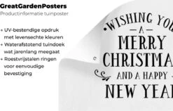 Citation De Noël Je Vous Souhaite Un Joyeux Noël Sur Fond Blanc 180x120 Cm XXL / Groot Format! -Jingle Bells Boutique 1200x767 14