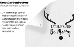 Quote Eat Drink And Be Merry Décoration Murale Noël Blanc 60x40 Cm -Jingle Bells Boutique 1200x767 4