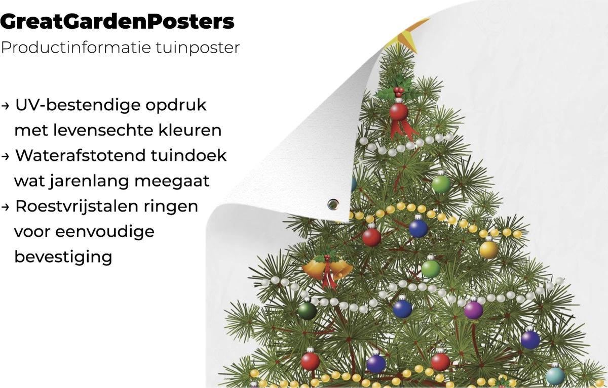 Une Illustration D'un Sapin Décoré Comme Affiche De Jardin D'arbre De Noël 30x40 Cm - Petit - Toile De Jardin / Toile D'extérieur / Peintures Pour L'extérieur (décoration De Jardin) 7 Une Illustration D'un Sapin Décoré Comme Affiche De Jardin D'arbre De Noël 30x40 Cm - Petit - Toile De Jardin / Toile D'extérieur / Peintures Pour L'extérieur (décoration De Jardin) – Image 5