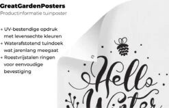 Affiche Jardin - Citation De Noël Bonjour L'hiver - 120x180 Cm - XXL -Jingle Bells Boutique 1200x767 9