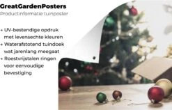 Affiche De Jardin Les Boules De Noël Avec Un Sapin De Noël En Arrière-plan 90x60 Cm - Toile De Jardin / Toile D'extérieur / Peintures D'extérieur (décoration De Jardin) -Jingle Bells Boutique 1200x769 1