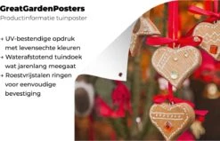 La Décoration Coeur Suspendu Sur Le Marché De Trent Pendant Noël Affiche De Jardin 90x60 Cm - Toile De Jardin / Toile D'extérieur / Peintures Pour L'extérieur (décoration De Jardin) -Jingle Bells Boutique 1200x772 11