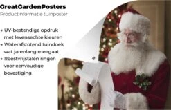 Liste De Lecture Du Père Noël Avec Un Sapin De Noël En Arrière-plan Affiche De Jardin 60x80 Cm - Toile De Jardin / Toile D'extérieur / Peintures D'extérieur (décoration De Jardin) -Jingle Bells Boutique 1200x772 12