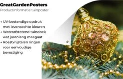 Boule De Noël Détaillée Dans Un Arbre De Noël Affiche De Jardin Toile En Vrac 60x40 Cm - Petit - Toile De Jardin / Toile D'extérieur / Peintures Pour L'extérieur (décoration De Jardin) -Jingle Bells Boutique 1200x772 14