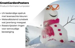 Posters De Posters De Jardin Un Bonhomme De Neige Avec Le Soleil Derrière Lui Crée Une Ambiance De Noël - 50x50 Cm - Toile Jardin - Poster Extérieur -Jingle Bells Boutique 1200x772 17