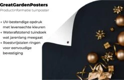 Décorations De Noël Dorées Sur Fond Noir Affiche De Jardin Toile En Vrac 180x120 Cm - Toile De Jardin / Toile D'extérieur / Peintures D'extérieur (décoration De Jardin) XXL / Groot Format! -Jingle Bells Boutique 1200x772 18