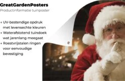 Poster De Jardin Père Noël Avec Un Sapin De Noël Coloré - 80x40 Cm - Décoration Murale Extérieur - Poster De Jardin - Toile De Jardin - Poster De Clôture - Tableau De Jardin -Jingle Bells Boutique 1200x772 2