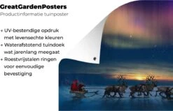 Décoration Murale Aurores Boréales - Père Noël - Traîneau - Orignal - 180x120 Cm - Affiche Jardin -Jingle Bells Boutique 1200x772 22