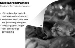 Décoration Murale Extérieur Chatons Endormis Et Maman Chat Entre Les Décorations De Noël - Noir Et Blanc - 120x160 Cm - Toile Jardin - Affiche Extérieure -Jingle Bells Boutique 1200x772 26