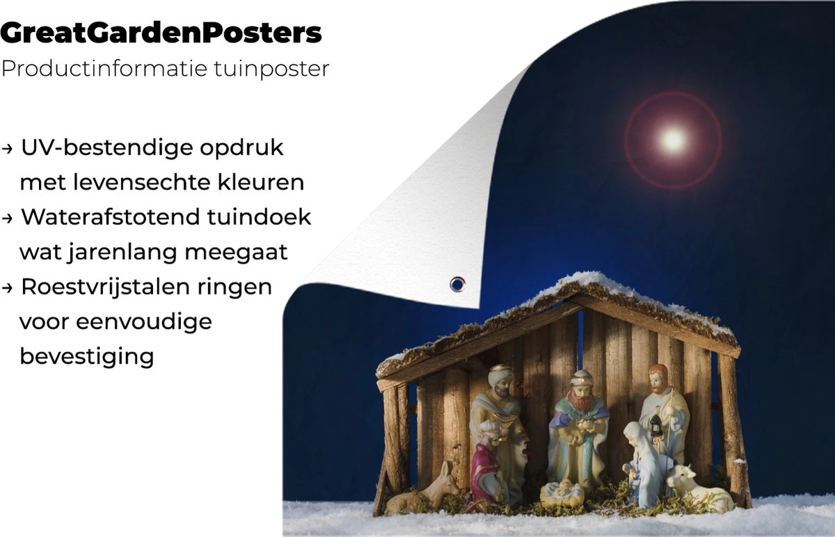 Crèche De Noël Sous Une étoile Lumineuse Affiche De Jardin En Vrac 100x100 Cm - Toile De Jardin / Toile D'extérieur / Peintures Pour L'extérieur (décoration De Jardin) 7 Crèche De Noël Sous Une étoile Lumineuse Affiche De Jardin En Vrac 100x100 Cm - Toile De Jardin / Toile D'extérieur / Peintures Pour L'extérieur (décoration De Jardin) – Image 5