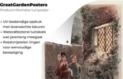 Affiche Vintage Illustration Enfants Au Jardin De Noël Toile En Vrac 120x160 Cm - Toile De Jardin / Toile D'extérieur / Peintures D'extérieur (décoration De Jardin) XXL / Groot Format! -Jingle Bells Boutique 1200x772 32