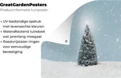 Affiche De Jardin Un Sapin De Noël Dans Un Paysage Enneigé Et Un Ciel Bleu - 200x200 Cm - Toile Jardin - Affiche Extérieure -Jingle Bells Boutique 1200x772 37