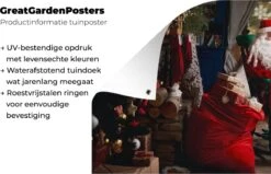 Père Noël Assis Sur Une Chaise Avec Un Sac Plein De Cadeaux Affiche De Jardin 120x80 Cm - Toile De Jardin / Toile D'extérieur / Peintures Pour L'extérieur (décoration De Jardin) -Jingle Bells Boutique 1200x772 41