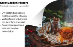 Plateau En Bois Avec Thé Et Biscuits De Noël Affiche De Jardin Toile En Vrac 90x60 Cm - Toile De Jardin / Toile D'extérieur / Peintures Pour L'extérieur (décoration De Jardin) -Jingle Bells Boutique 1200x772 46