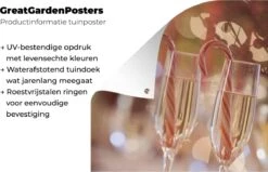 Verres à Champagne Avec Cannes De Bonbon De Noël Affiche De Jardin Toile En Vrac 40x60 Cm - Petit - Toile De Jardin / Toile D'extérieur / Peintures Pour L'extérieur (décoration De Jardin) -Jingle Bells Boutique 1200x772 5