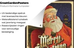 Affiche De Noël Vintage Avec Affiche De Jardin Du Père Noël En Vrac 60x80 Cm - Toile De Jardin / Toile D'extérieur / Peintures Pour L'extérieur (décoration De Jardin) -Jingle Bells Boutique 1200x772 51
