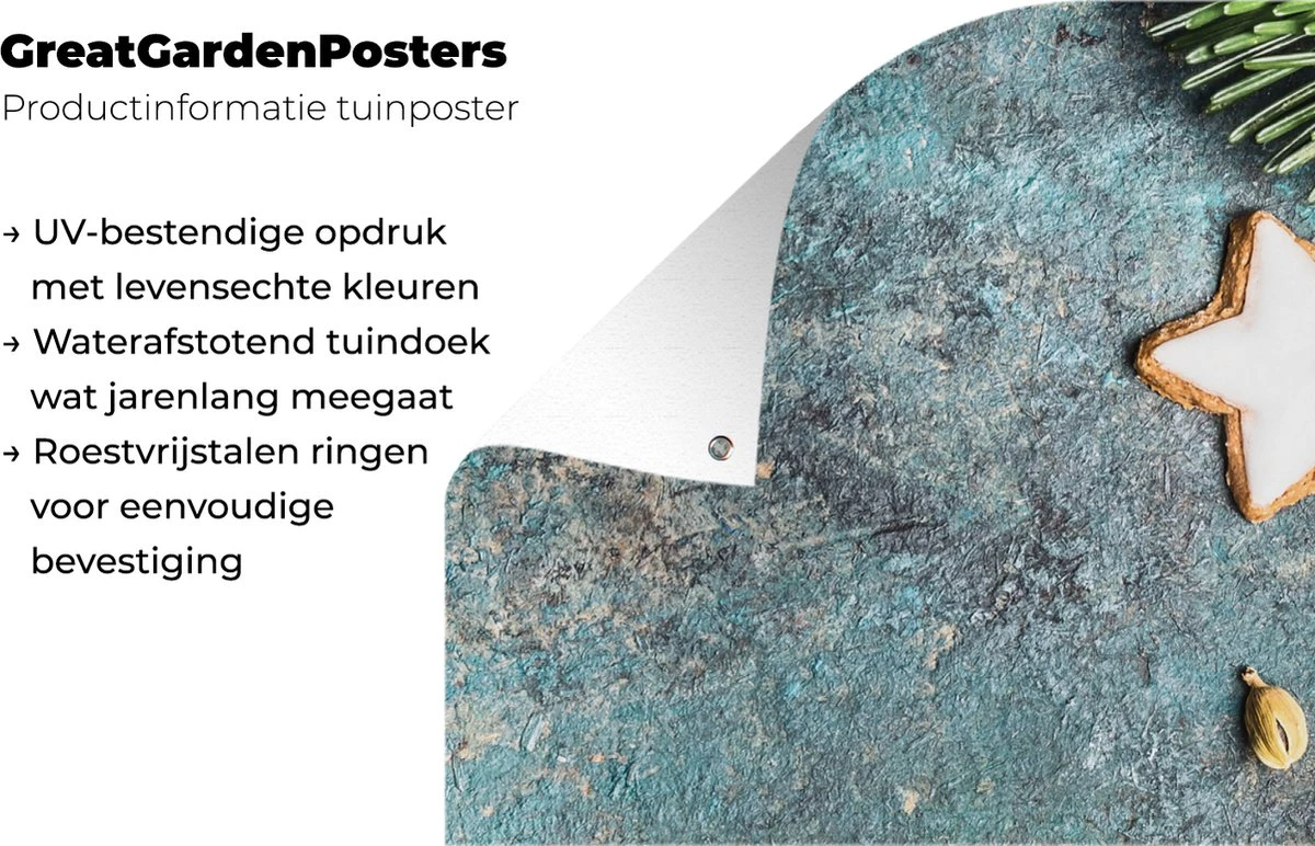 Affiche Clôture Noël - Rustique - Branches - Anis étoilé - Baie - Rouge - 200x100 Cm - Toile De Jardin 4 Affiche Clôture Noël - Rustique - Branches - Anis étoilé - Baie - Rouge - 200x100 Cm - Toile De Jardin – Image 2