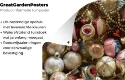 Décoration Murale Murale Extérieure Un Ensemble De Boules De Noël Vintage - 80x160 Cm - Toile De Jardin - Affiche Extérieure -Jingle Bells Boutique 1200x772 64