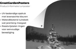 Posters De Jardin Sapin De Noël Illuminé Dans La Neige La Nuit - Noir Et Blanc - 60x90 Cm -Jingle Bells Boutique 1200x772 66