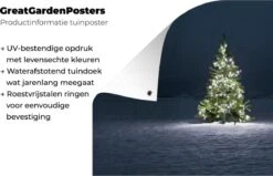 Affiche De Jardin Sapin De Noël Lumineux Sur Sol Enneigé 180x120 Cm - Toile De Jardin / Toile D'extérieur / Peintures D'extérieur (décoration De Jardin) XXL / Grand Format! -Jingle Bells Boutique 1200x772 69